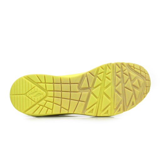 Buty sportowe damskie Skechers żółte na płaskiej podeszwie 