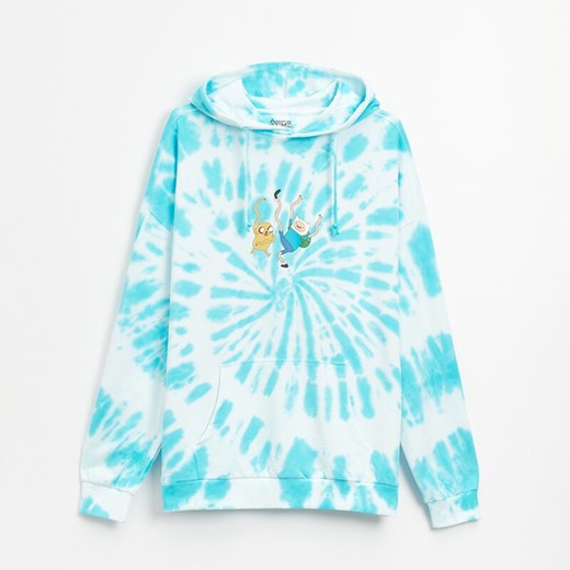 Bluza z kapturem tie-dye Adventure Time - Wielobarwny House XL House