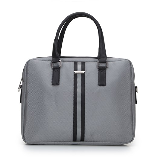 Męska torba na laptopa 15,6” z tasiemką szara ze sklepu WITTCHEN w kategorii Torby na laptopa - zdjęcie 153536834