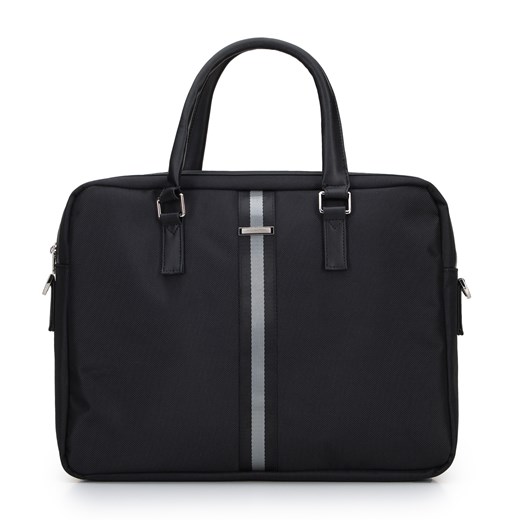 Męska torba na laptopa 17” z tasiemką czarna ze sklepu WITTCHEN w kategorii Torby na laptopa - zdjęcie 153536842