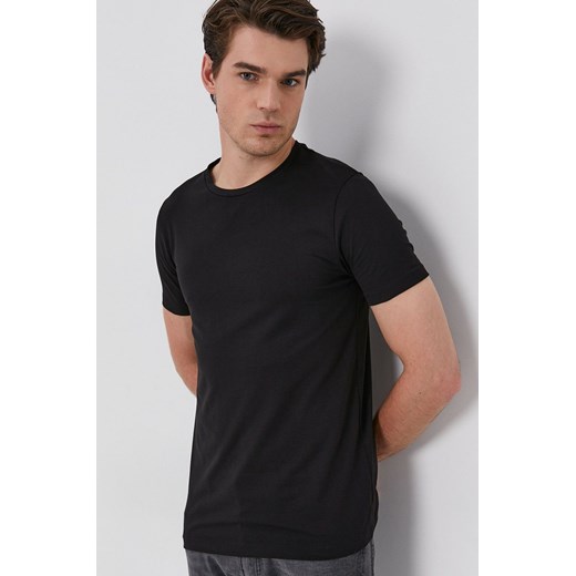 Hugo T-shirt (2-pack) 50325440 męski kolor czarny gładki 50325440 ze sklepu ANSWEAR.com w kategorii T-shirty męskie - zdjęcie 153543684