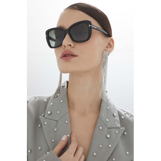 Tom Ford okulary przeciwsłoneczne damskie kolor czarny Tom Ford 55 ANSWEAR.com
