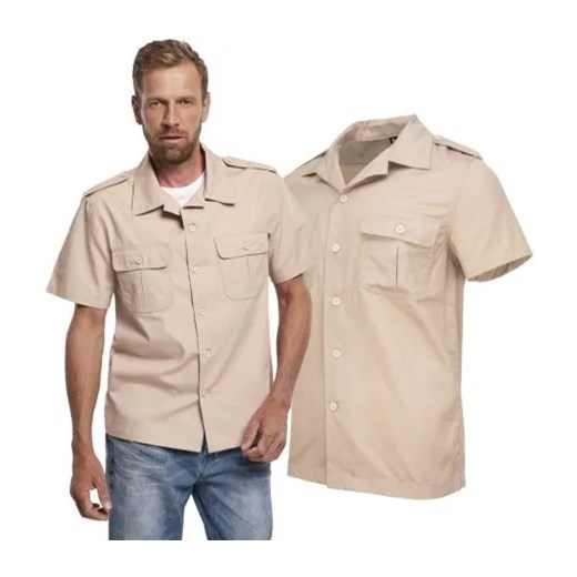 Koszula z krótkim rękawem BRANDIT US Hemd 1/2 Arm - Khaki Brandit XXL ZBROJOWNIA