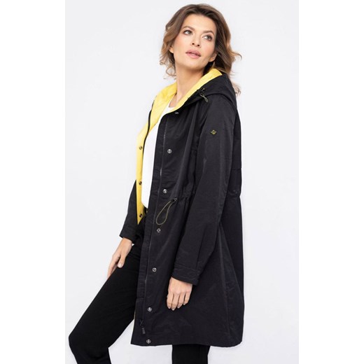 Płaszcz damski z kapturem w kolorze czarnym J-DANI, Kolor czarny, Rozmiar XS, Volcano ze sklepu Primodo w kategorii Płaszcze damskie - zdjęcie 153574551