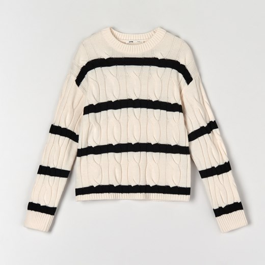 Sinsay - Sweter z ozdobnym splotem - Wielobarwny Sinsay S Sinsay