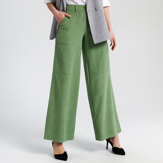 Sinsay - Spodnie z kieszeniami - Zielony Sinsay XXS Sinsay