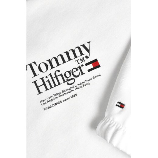 Bluza dziewczęca Tommy Hilfiger biała z napisami 