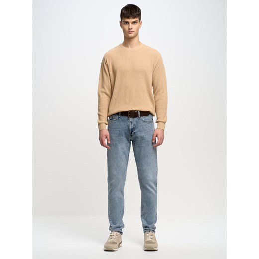 Sweter męski beżowy Stanson 801 ze sklepu Big Star w kategorii Swetry męskie - zdjęcie 153622672