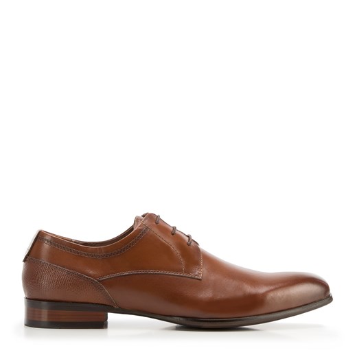 Męskie buty derby skórzane klasyczne brązowe ze sklepu WITTCHEN w kategorii Buty eleganckie męskie - zdjęcie 153698253