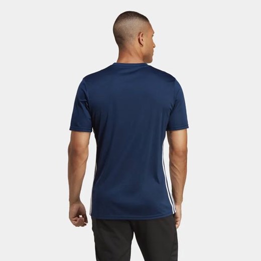 T-shirt męski Adidas sportowy niebieski z krótkim rękawem 