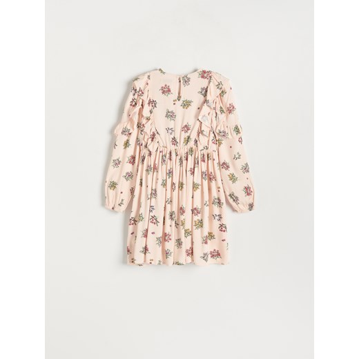 Reserved - Sukienka w kwiatowy wzór - Pomarańczowy Reserved 146 (10 lat) Reserved