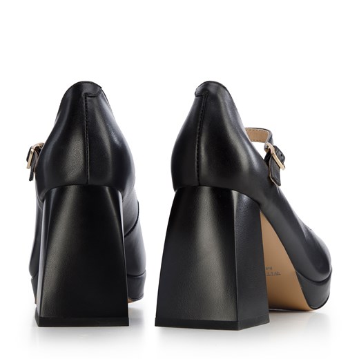 Czółenka czarne WITTCHEN na obcasie na wysokim 