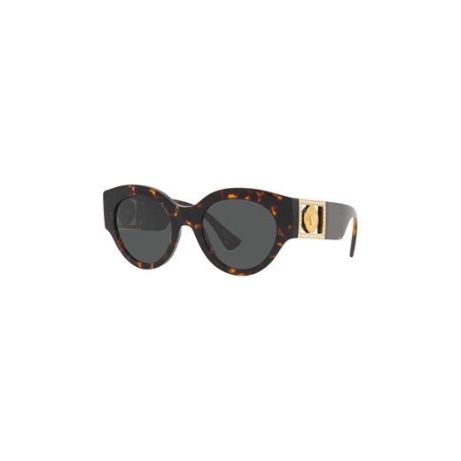 Versace okulary przeciwsłoneczne damskie kolor brązowy Versace 52 okazja ANSWEAR.com
