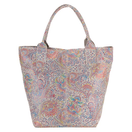 Skórzana torebka "Liberazione" ze wzorem - 20 x 35 x 18 cm Mia Tomazzi onesize okazja Limango Polska