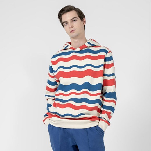 Bluza oversize z kapturem męska - kolorowa Outhorn M OUTHORN