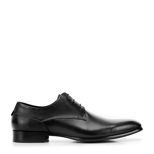Męskie buty derby skórzane klasyczne czarne ze sklepu WITTCHEN w kategorii Buty eleganckie męskie - zdjęcie 153765611