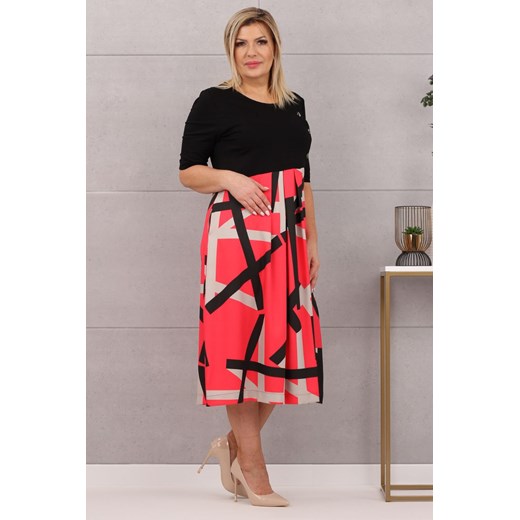 Wyszczuplająca sukienka 42-50 - 42 - pomarańczowy Femimoda 50 femimoda.pl