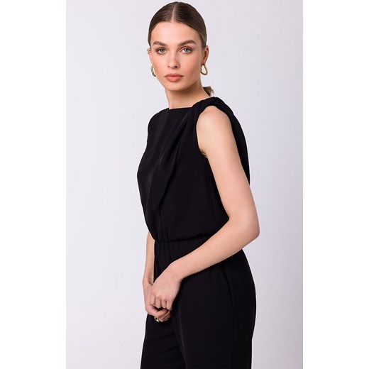Elegancki kombinezon damski z wiązaniem w kolorze czarnym S345, Kolor czarny, Rozmiar L, Stylove ze sklepu Primodo w kategorii Kombinezony damskie - zdjęcie 153800530