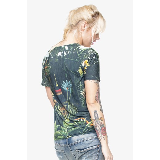 T-shirt Oversize Print /JUNGLE/ magiazakupow-com zielony miekki