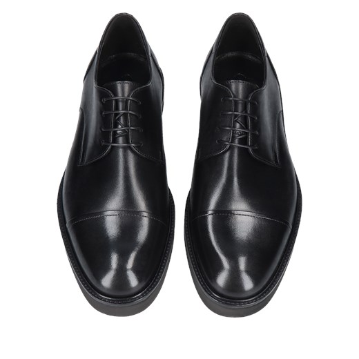 Czarne derby Elon, Conhpol, CE6351-01, Konopka Shoes Conhpol 40 Konopka Shoes