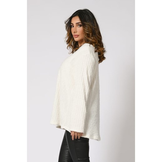 Sweter "Gural" w kolorze białym Plus Size Company 46/48 okazja Limango Polska