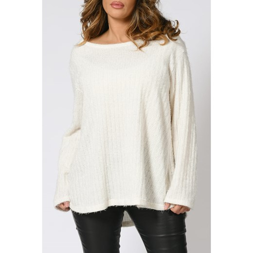 Sweter "Gural" w kolorze białym Plus Size Company 46/48 okazyjna cena Limango Polska