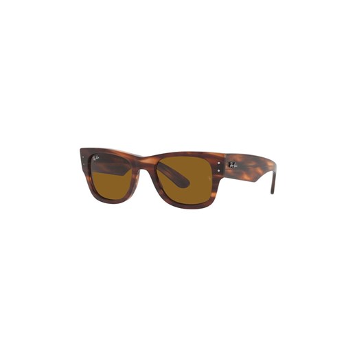 Ray-Ban okulary przeciwsłoneczne MEGA WAYFARER kolor brązowy 0RB0840S ze sklepu ANSWEAR.com w kategorii Okulary przeciwsłoneczne damskie - zdjęcie 154079164
