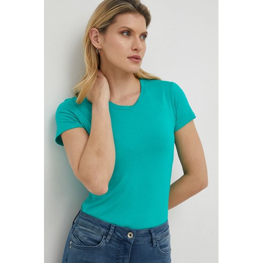 Patrizia Pepe t-shirt damski kolor zielony ze sklepu ANSWEAR.com w kategorii Bluzki damskie - zdjęcie 154080901