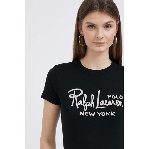 Bluzka damska Polo Ralph Lauren z okrągłym dekoltem bawełniana 
