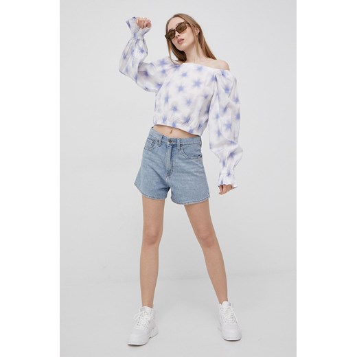 Levi's bluzka damska kolor biały wzorzysta M wyprzedaż ANSWEAR.com