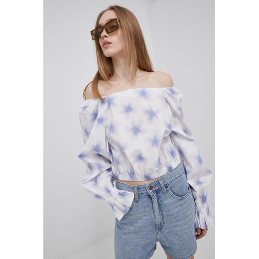 Levi's bluzka damska kolor biały wzorzysta M promocja ANSWEAR.com