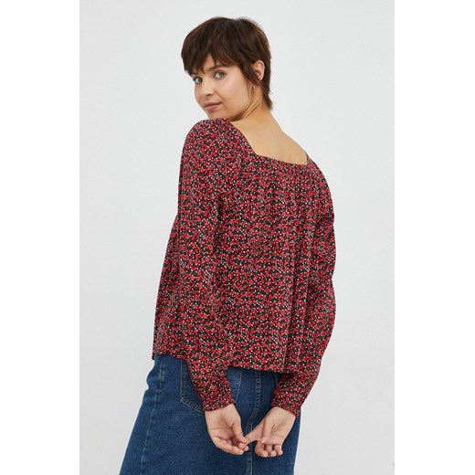 GAP bluzka damska kolor czerwony w kwiaty Gap XS ANSWEAR.com