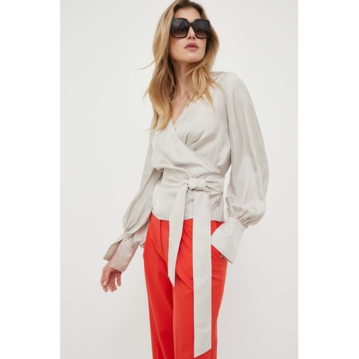 Ivy Oak bluzka damska kolor beżowy gładka Ivy Oak 38 ANSWEAR.com