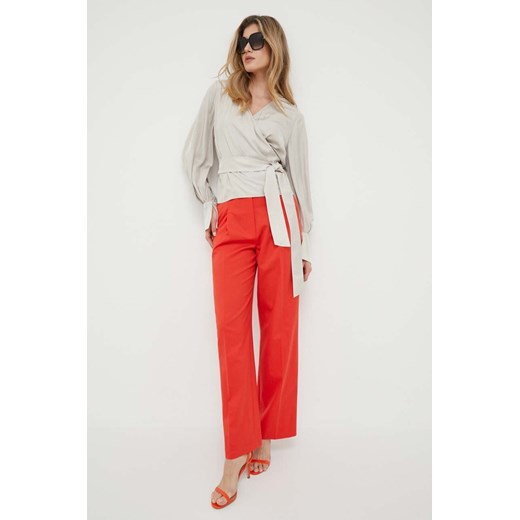 Ivy Oak bluzka damska kolor beżowy gładka Ivy Oak 38 ANSWEAR.com