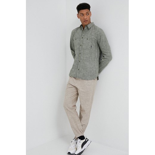 Jack Wolfskin koszula męska kolor zielony regular z kołnierzykiem klasycznym Jack Wolfskin XXL ANSWEAR.com
