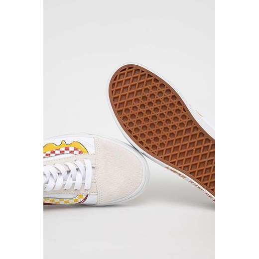 Trampki damskie Vans old skool białe na płaskiej podeszwie sportowe wiązane