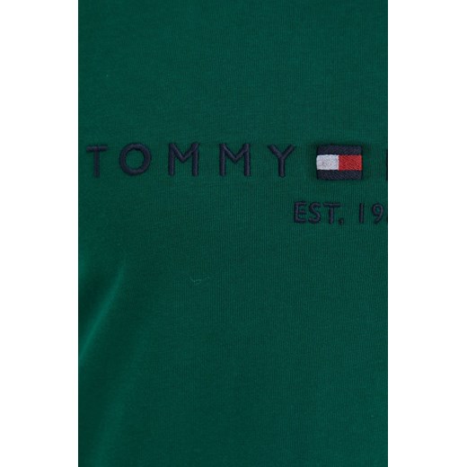 Tommy Hilfiger t-shirt bawełniany kolor zielony Tommy Hilfiger S ANSWEAR.com