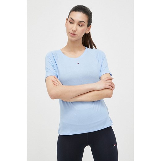 Tommy Hilfiger t-shirt damski kolor niebieski ze sklepu ANSWEAR.com w kategorii Bluzki damskie - zdjęcie 154092952