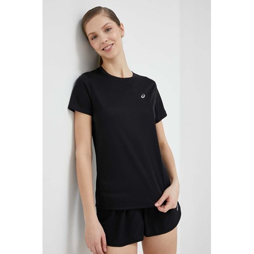 Asics t-shirt do biegania Core kolor czarny ze sklepu ANSWEAR.com w kategorii Bluzki damskie - zdjęcie 154093334