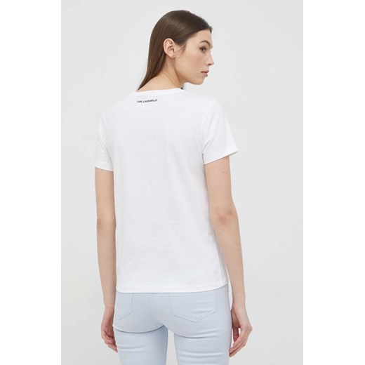 Karl Lagerfeld t-shirt bawełniany kolor biały Karl Lagerfeld S ANSWEAR.com