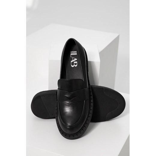 Answear Lab mokasyny skórzane damskie kolor czarny na platformie Answear Lab 37 ANSWEAR.com