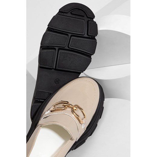 Answear Lab mokasyny damskie kolor beżowy na platformie Answear Lab 41 ANSWEAR.com