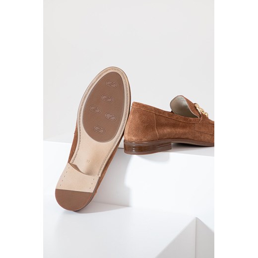 Answear Lab mokasyny zamszowe damskie kolor brązowy na płaskim obcasie Answear Lab 41 ANSWEAR.com
