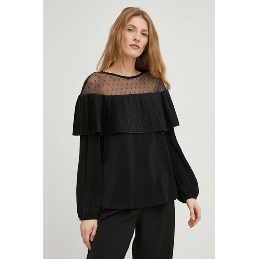 Answear Lab bluzka X kolekcja limitowana SISTERHOOD damska kolor czarny gładka Answear Lab S ANSWEAR.com