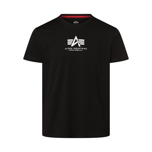 Alpha Industries T-shirt męski Mężczyźni Bawełna czarny nadruk ze sklepu vangraaf w kategorii T-shirty męskie - zdjęcie 154108214