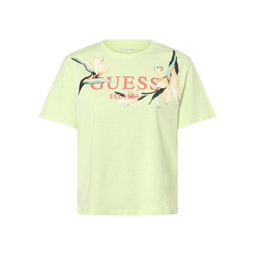 GUESS T-shirt damski Kobiety Bawełna cytrynowy nadruk Guess XS vangraaf