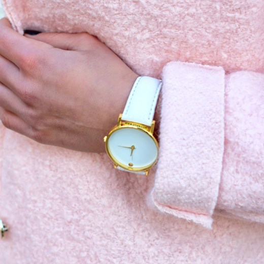 Zegarek biały ekskluzywny SPR otien-com fioletowy elegancki