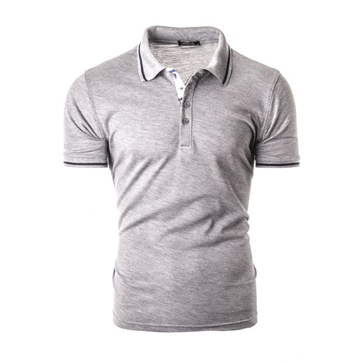 koszulka polo YP321 - szara ze sklepu Risardi w kategorii T-shirty męskie - zdjęcie 154172270