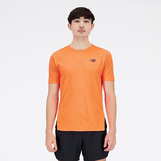 Koszulka męska New Balance MT23281NDF – pomarańczowe ze sklepu New Balance Poland w kategorii T-shirty męskie - zdjęcie 154191300