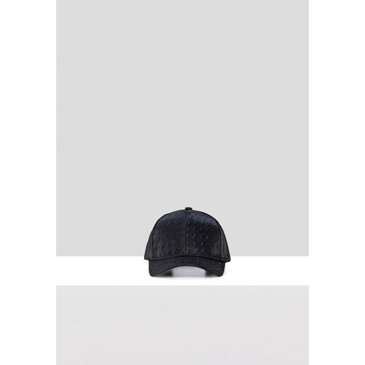 Czarna bejsbolówka z dżetami ze sklepu Molton w kategorii Czapki z daszkiem damskie - zdjęcie 154197792
